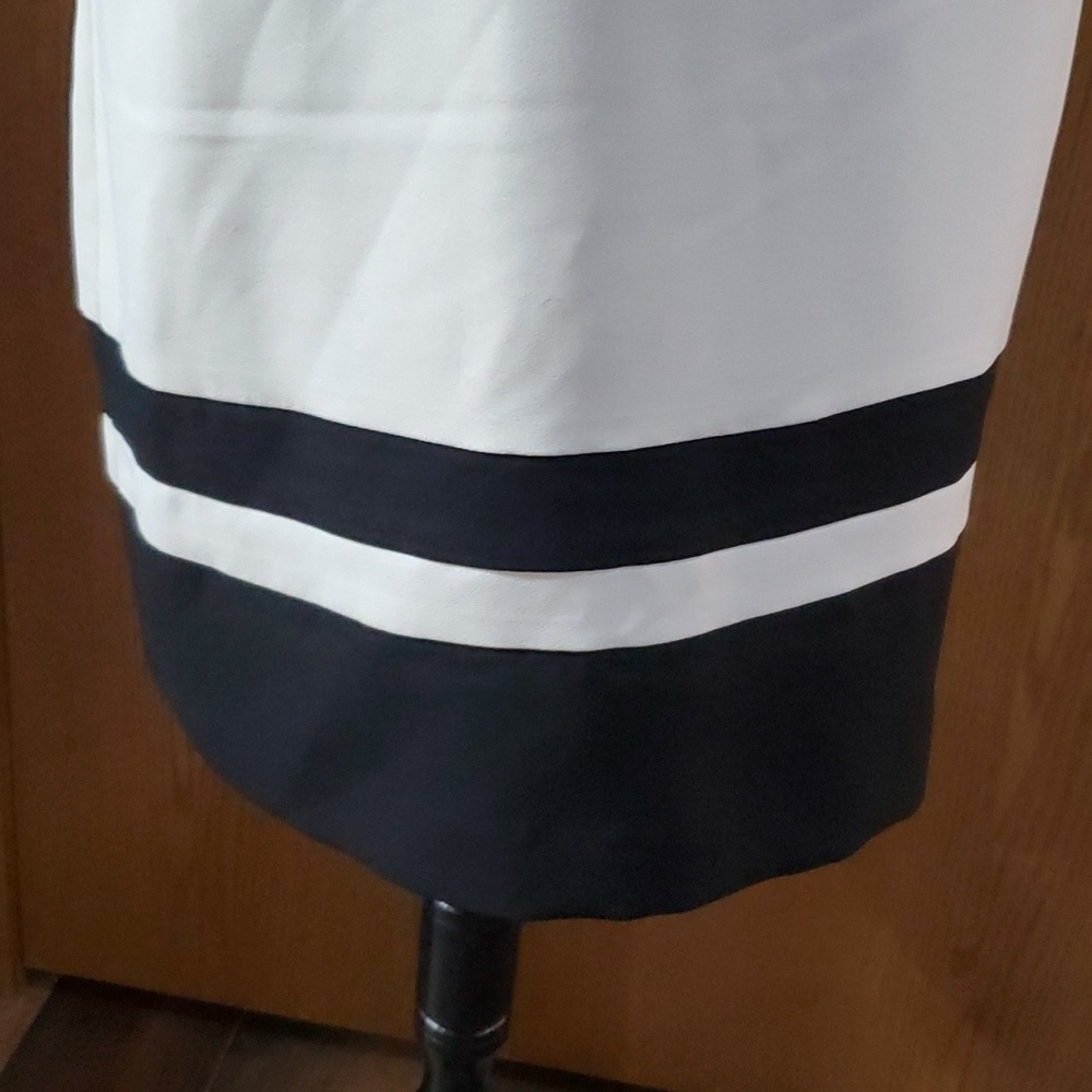 Banana republic shift style classic black white sleeveless mini dress nwt - Picture 2 of 7